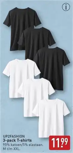 ALDI Up2fashion 3-pack T-shirts aanbieding