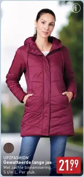 ALDI Up2fashion Gewatteerde lange jas aanbieding