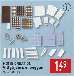 ALDI Home creation Viltglijders of wiggen aanbieding