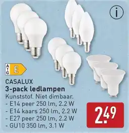 ALDI Casalux 3-pack ledlampen aanbieding