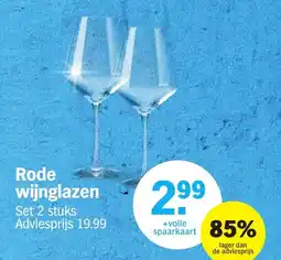 Albert Heijn Rode wijnglazen aanbieding