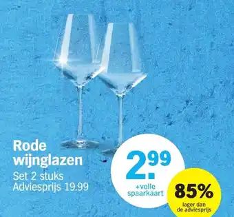Albert Heijn Rode wijnglazen aanbieding