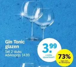 Albert Heijn Gin Tonic glazen aanbieding