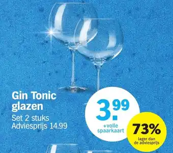 Albert Heijn Gin Tonic glazen aanbieding