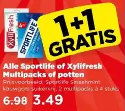 PLUS Alle Sportlife of Xylifresh Multipacks of potten aanbieding
