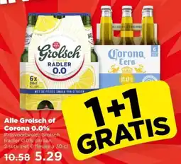 PLUS Alle Grolsch of Corona 0.0% aanbieding