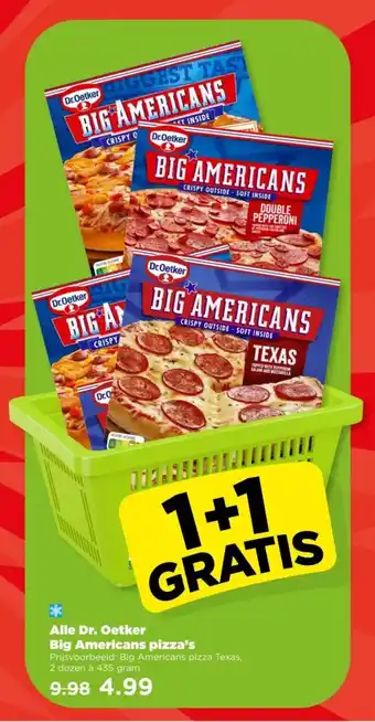 PLUS Alle Dr. Oetker Big Americans pizza's aanbieding