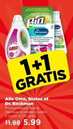 PLUS Alle Omo, Biotex of Dr. Beckman aanbieding