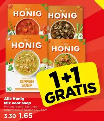 PLUS Alle Honig Mix voor soep aanbieding