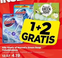 PLUS Alle Glorix of Marcel's Green Soap Toiletblokken aanbieding