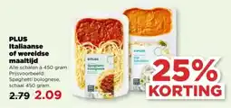 PLUS Plus Italiaanse of wereldse maaltijd aanbieding