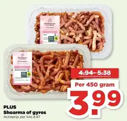 PLUS Plus Shoarma of gyros aanbieding