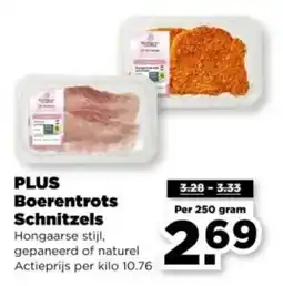 PLUS Plus Boerentrots Schnitzels aanbieding