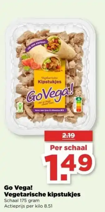 PLUS Go Vega! Vegetarische kipstukjes aanbieding