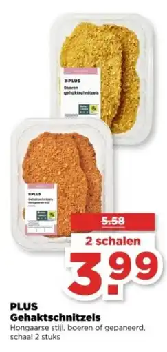 PLUS Plus Gehaktschnitzels aanbieding