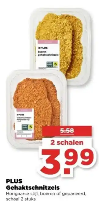 PLUS Plus Gehaktschnitzels aanbieding