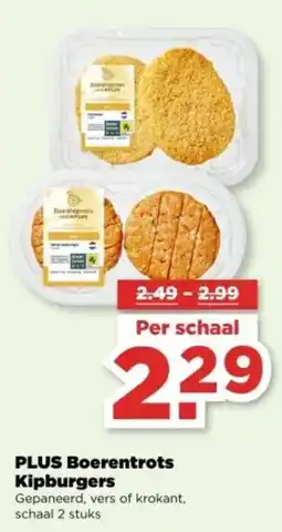 PLUS Plus Boerentrots Kipburgers aanbieding
