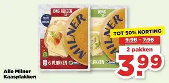 PLUS Alle Milner Kaasplakken aanbieding