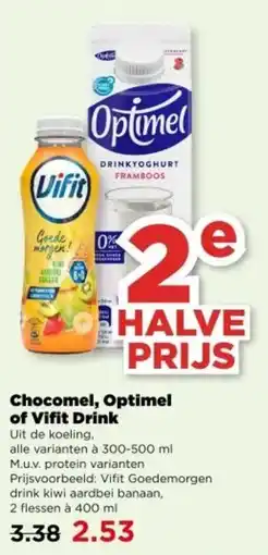 PLUS Chocomel, Optimel of Vifit Drink aanbieding