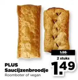 PLUS Plus Saucijzenbroodje aanbieding
