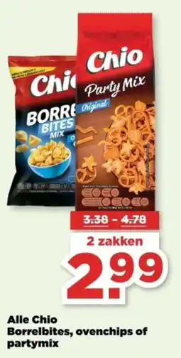 PLUS Alle Chio Borrelbites, ovenchips of partymix aanbieding