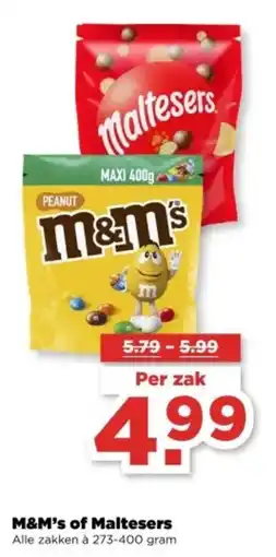 PLUS M&M's of Maltesers aanbieding