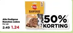 PLUS Alle Pedigree Ranchos cubes aanbieding