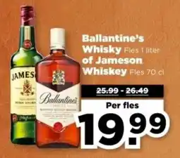 PLUS Ballantine's Whisky of Jameson Whiskey Fles aanbieding