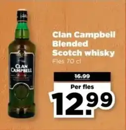 PLUS Clan Campbell Blended Scotch whisky aanbieding