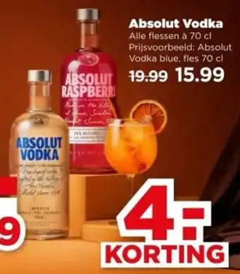PLUS Absolut Vodka aanbieding