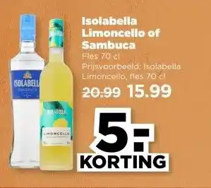 PLUS Isolabella Limoncello of Sambuca aanbieding