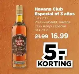 PLUS Havana Club Especial of 3 años aanbieding