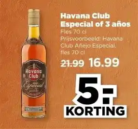 PLUS Havana Club Especial of 3 años aanbieding