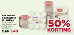 PLUS Alle Bolsius Geurkaarsen of stokjes aanbieding