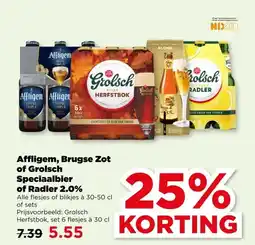PLUS Affligem, Brugse Zot of Grolsch Speciaalbier of Radler 2.0% aanbieding