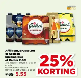 PLUS Affligem, Brugse Zot of Grolsch Speciaalbier of Radler 2.0% aanbieding