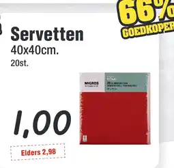 Budget Food Servetten 40x40cm. aanbieding
