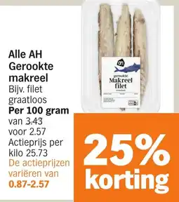 Albert Heijn Alle AH Gerookte makreel aanbieding