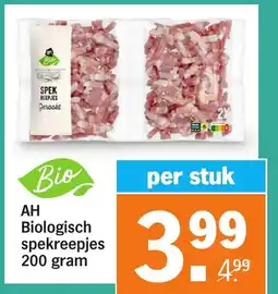 Albert Heijn AH Biologisch spekreepjes aanbieding