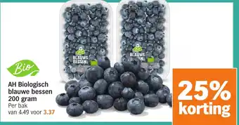 Albert Heijn AH Biologisch blauwe bessen aanbieding