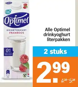 Albert Heijn Alle Optimel drinkyoghurt literpakken aanbieding