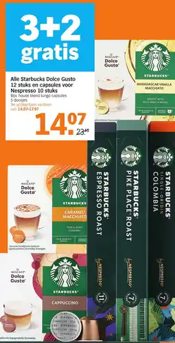 Albert Heijn Alle Starbucks Dolce Gusto en capsules voor Nespresso aanbieding