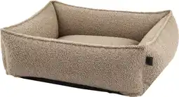 Intratuin Overseas hondenmand Teddy taupe 70 x 60 x 20 cm aanbieding