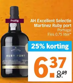 Albert Heijn AH Excellent Selectie Martinez Ruby port aanbieding