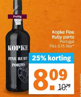 Albert Heijn Kopke Fine Ruby porto aanbieding
