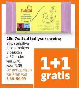 Albert Heijn Alle Zwitsal babyverzorging aanbieding