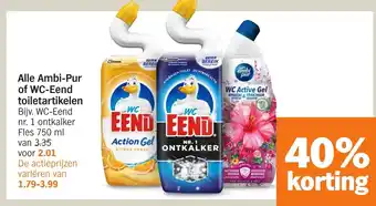 Albert Heijn Alle Ambi-Pur of WC-Eend toiletartikelen aanbieding
