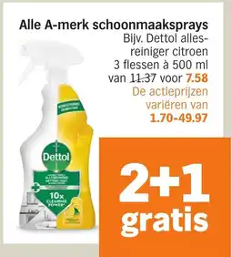 Albert Heijn Alle A-merk schoonmaaksprays aanbieding