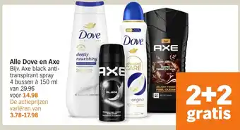 Albert Heijn Alle Dove en Axe aanbieding