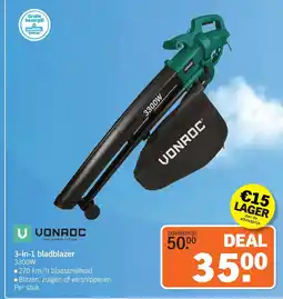 Albert Heijn 3-in-1 bladblazer 3300W aanbieding